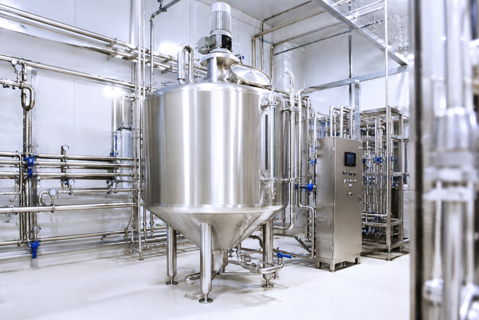 Crystallization tank - stainless steel jacketed vessel for dairy and food crystal formation